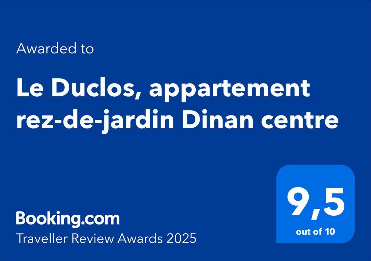 Le Duclos, Appartement Rez-De-Jardin Dinan Centre المظهر الخارجي الصورة